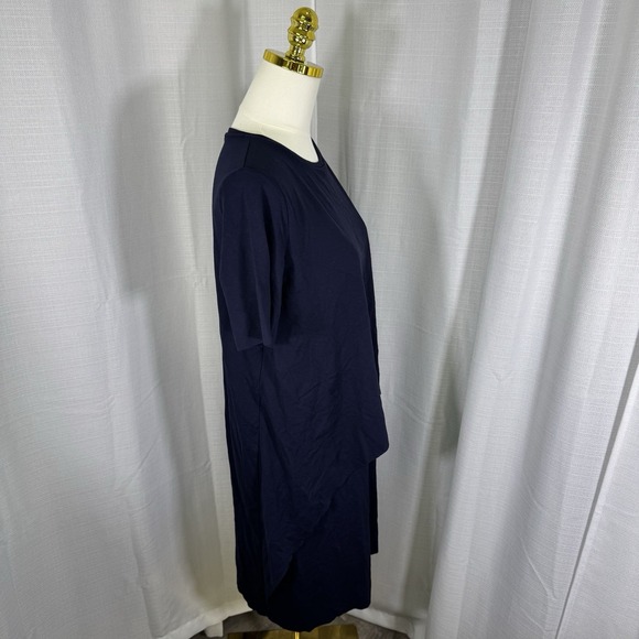 COS Womens Small Navy Dress Layered Lagenlook Minimalist Scandi Preppy NWT - Picture 4 of 13
